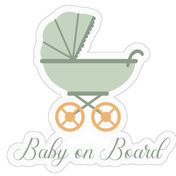 Baby on Board Bumper Stickers - 4" x 4" -Stroller