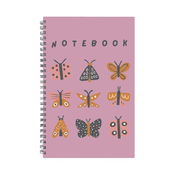Butterfly Notebook - Softcover Spiral 5.5 x 8.5 -023