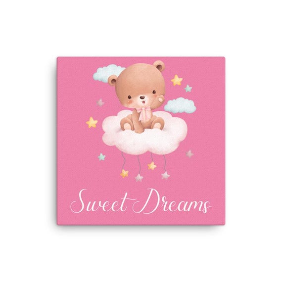Sweet Dreams Bear on Thin Canvas -05