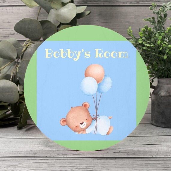 Custom Name Wood Sign 8" (Round) -02