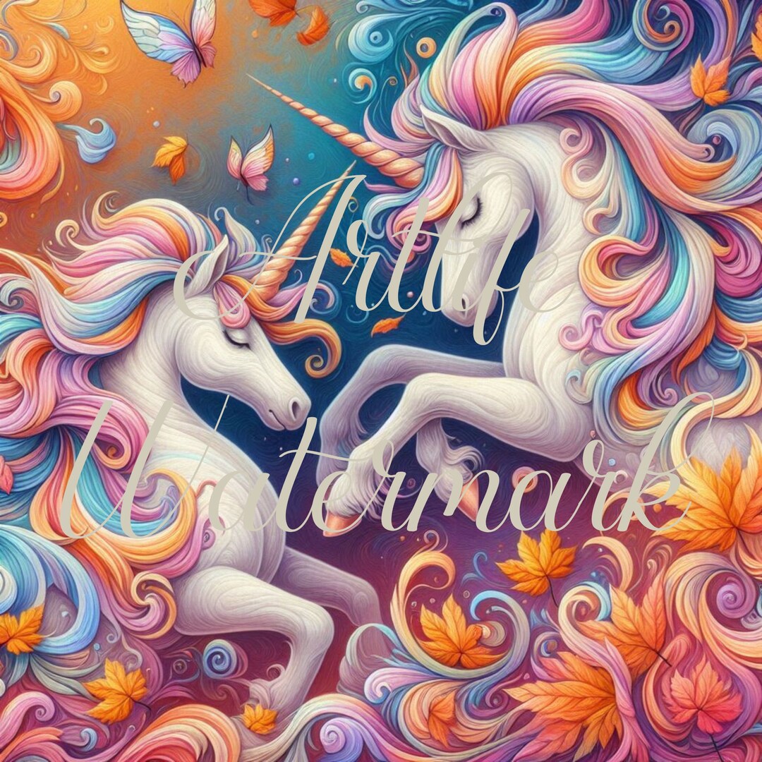 Colorful Unicorns Clip Art 12 PNG Files 2000 X 2000 Pixels - Etsy