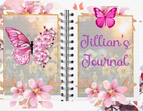 Personalized Digital Journal - 30 Pages - Printable -11