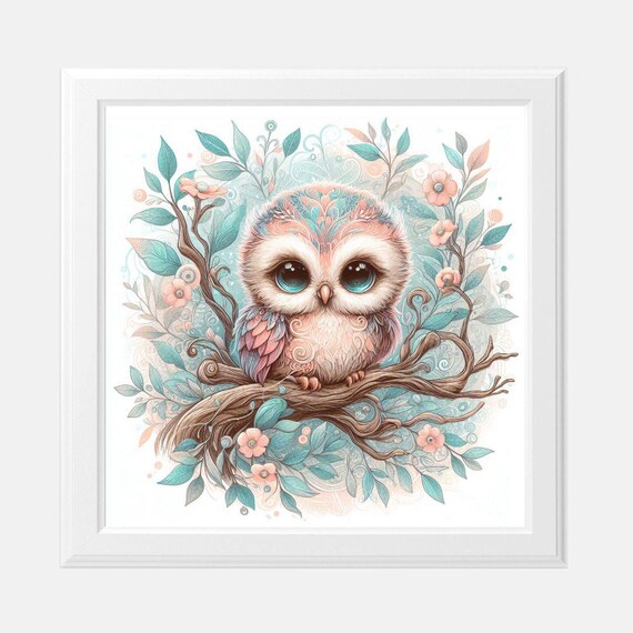 Owl Print 8 x 8 - 07