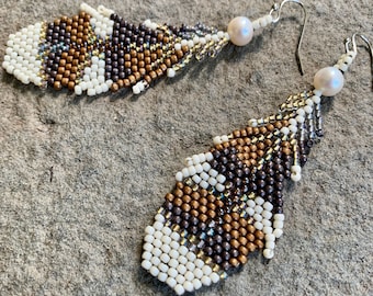 Barred Owl Feather Earrings