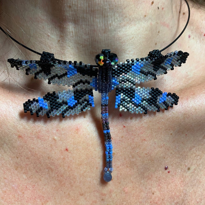 Twelve-spotted Skimmer Dragonfly Necklace image 1