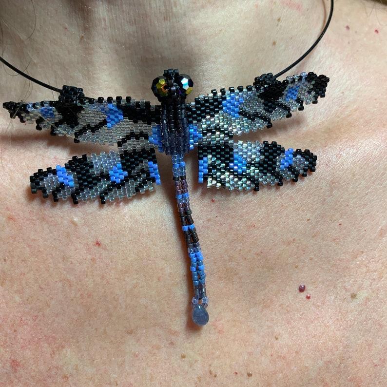 Twelve-spotted Skimmer Dragonfly Necklace image 2