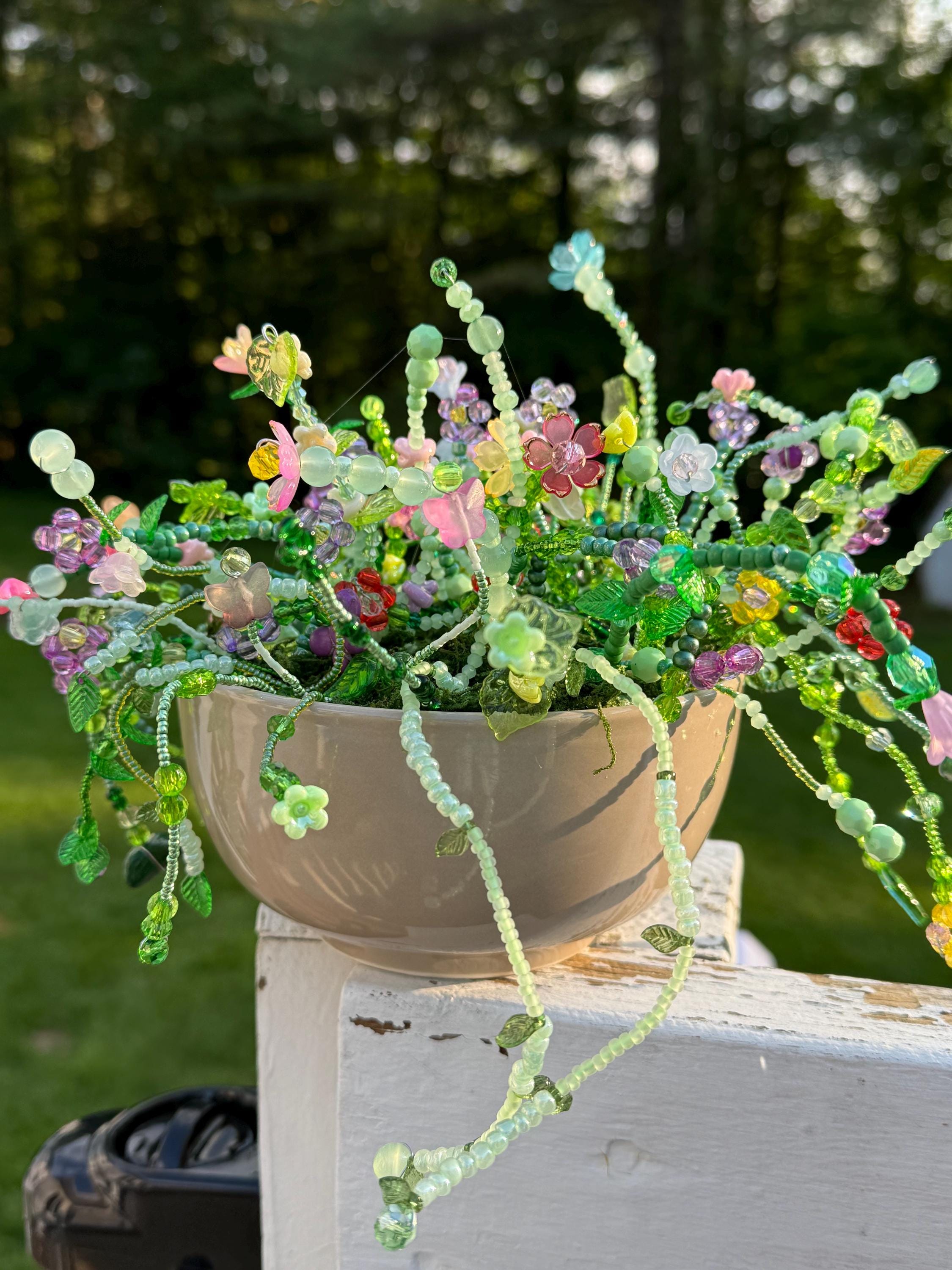Beaded Wildflower Plant Etsy