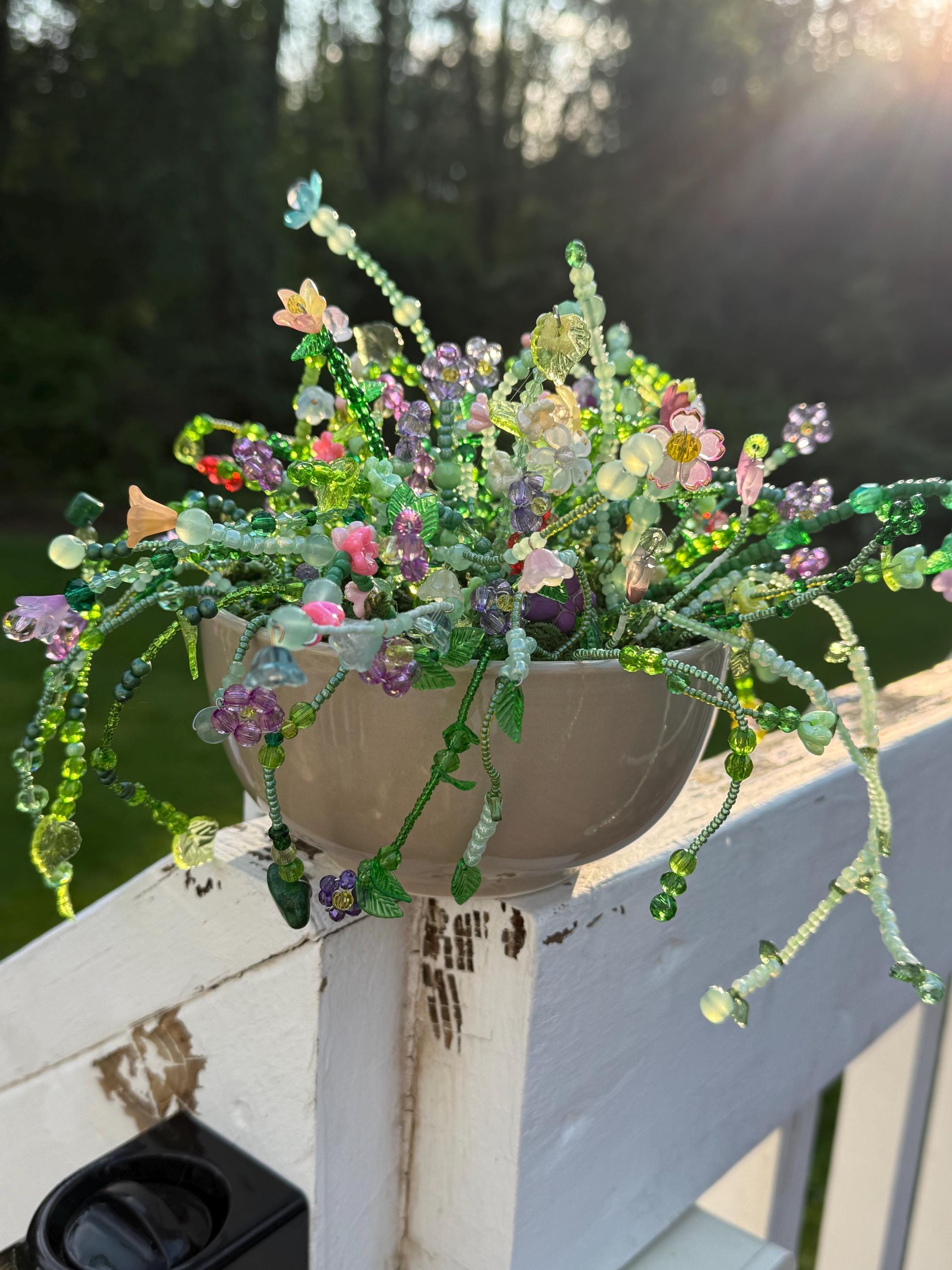 Beaded Wildflower Plant Etsy