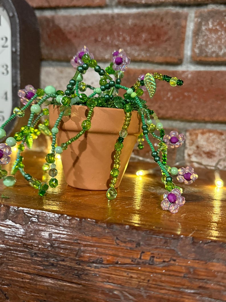 Beaded Plant Etsy