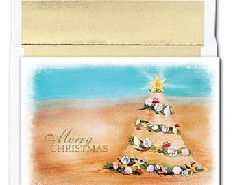 beach holiday cards etsy christmas cards beach themed
