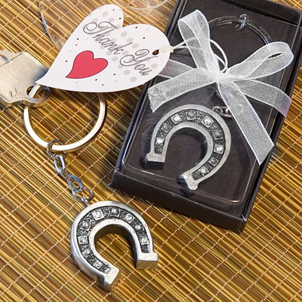 Horseshoe Design Keychain Bridal Shower Wedding Favors