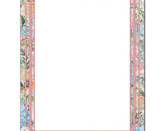 25 or 100pk Hidden Flowers Bridal Shower Wedding Letterhead Stationery