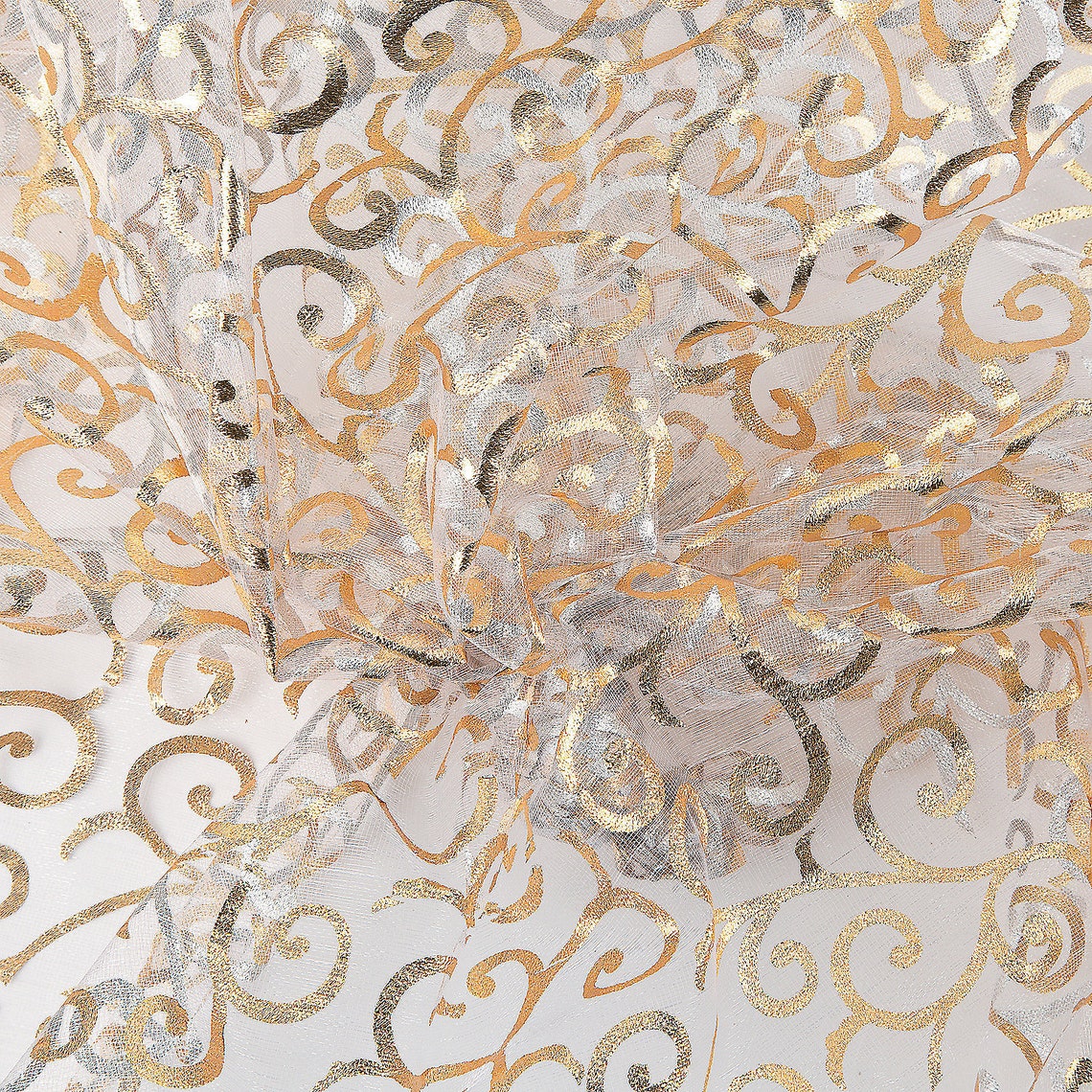 Victorian Gold Printed Fabric Roll DIY Bridal Shower Wedding - Etsy