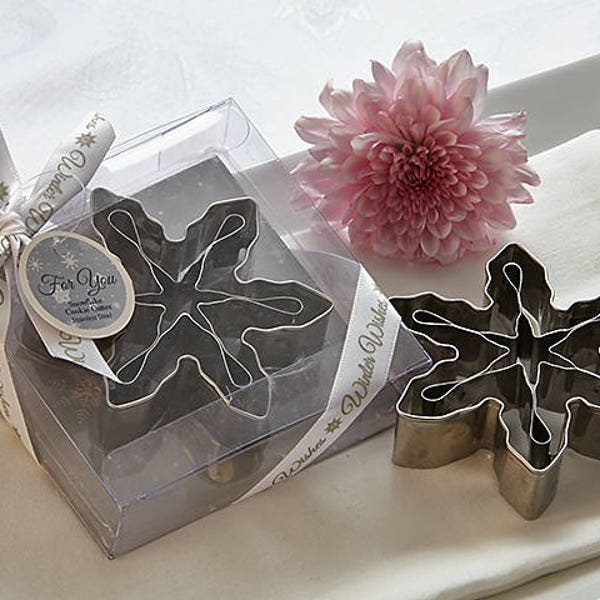 Winter Wishes 3-D Snowflake Cookie Cutter Bridal Shower Wedding Favor