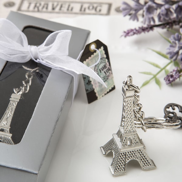 Set of 36 Eiffel Tower Design Keychain Bridal Shower Wedding Favors