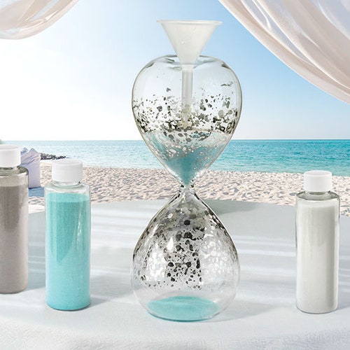 Personalized Unity Sand Ceremony Hourglass Set Wedding Hour Glass 