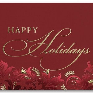 Set of 25 PERSONALIZED Exquisite Holiday Christmas Cards