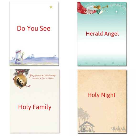 25 or 80pk Mary With Baby Jesus Religious Christmas Letterhead