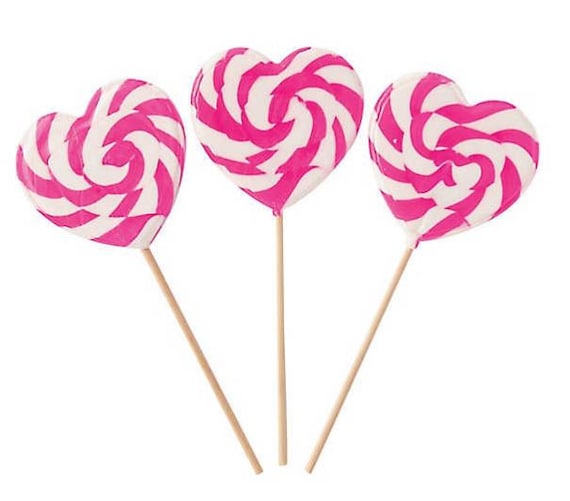 Blue and White Swirl Lollipops - 12 Suckers