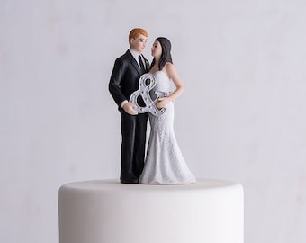 Mr and Mrs Ampersand Romantic Wedding Cake Topper