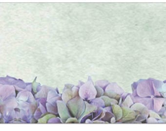 Tarjetas de lugar de hortensias para despedida de soltera, tarjetas de lugar para boda, paquete de 60