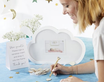 Cloud Frame Baby Shower Guest Book Alternative