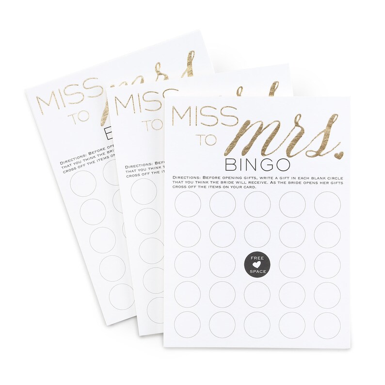 25pk Wedding Shower Bingo Bridal Shower Activity