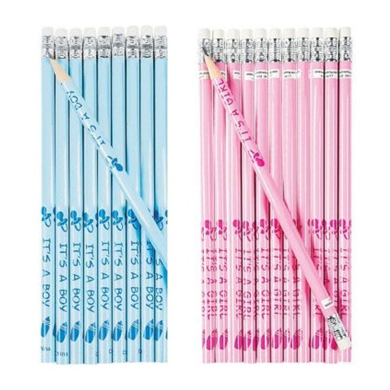24pk It s a Boy It s a Girl Pencils Baby Shower Favors Etsy Canada