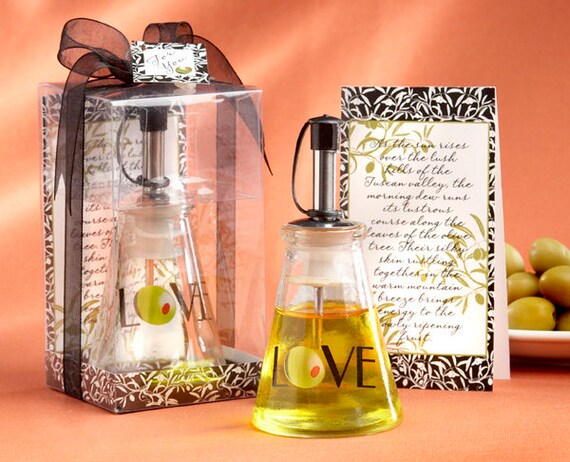 25 "Olive You" Ceramic Love Theme Tray & Spreader Wedding Bridal Favors in Box 