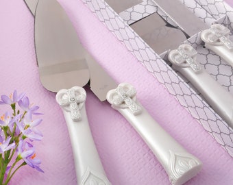 Cross and Heart Wedding Cake Serving Set (2539)