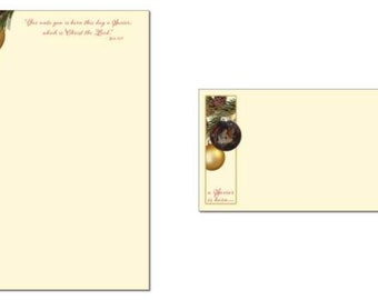 25 or 100pk O' Holy Family Religious Holiday Christmas Letterhead Stationery With Optional Matching Envelopes