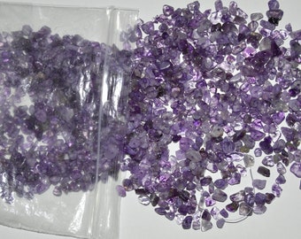 amethyst bead chips drilled stone natural gemstone rock supply jewelry loose and strands