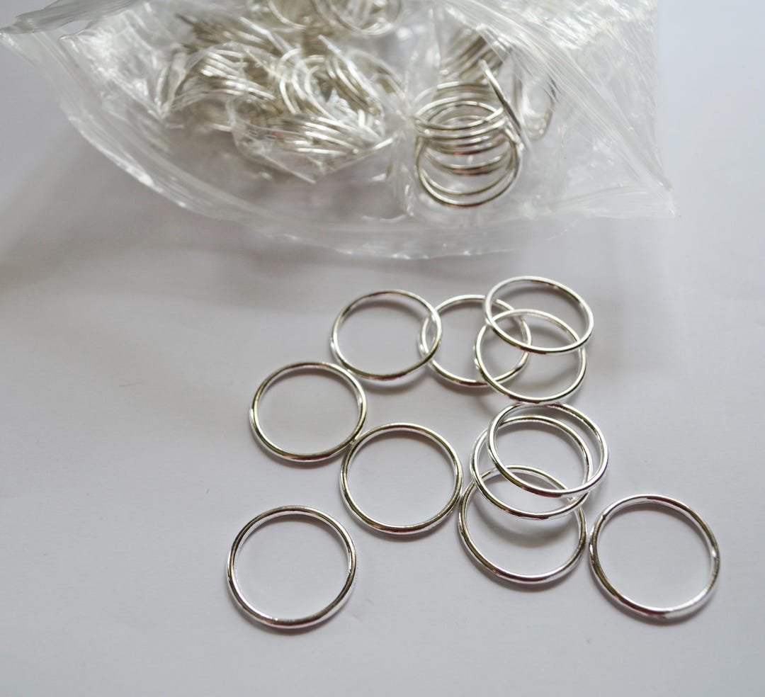 Lot of Silver Plated Connecting Rings Hoops Jewelry Supply - Etsy