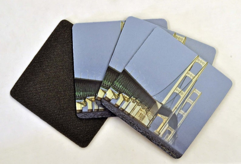 Custom Fabric Coasters: Personalized Photo Art, Non-Slip Rubber image 1