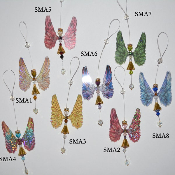 New!  small  Angel  Ornament Suncatcher Handcrafted and Designed in Michigan