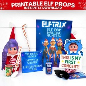 ELF-POP Holiday Hunters Elf Scene | Demon Hunter Elf Costumes, Props & Signs | K-POP Inspired Song, Soda Pop + Ramen Elf Display 2025