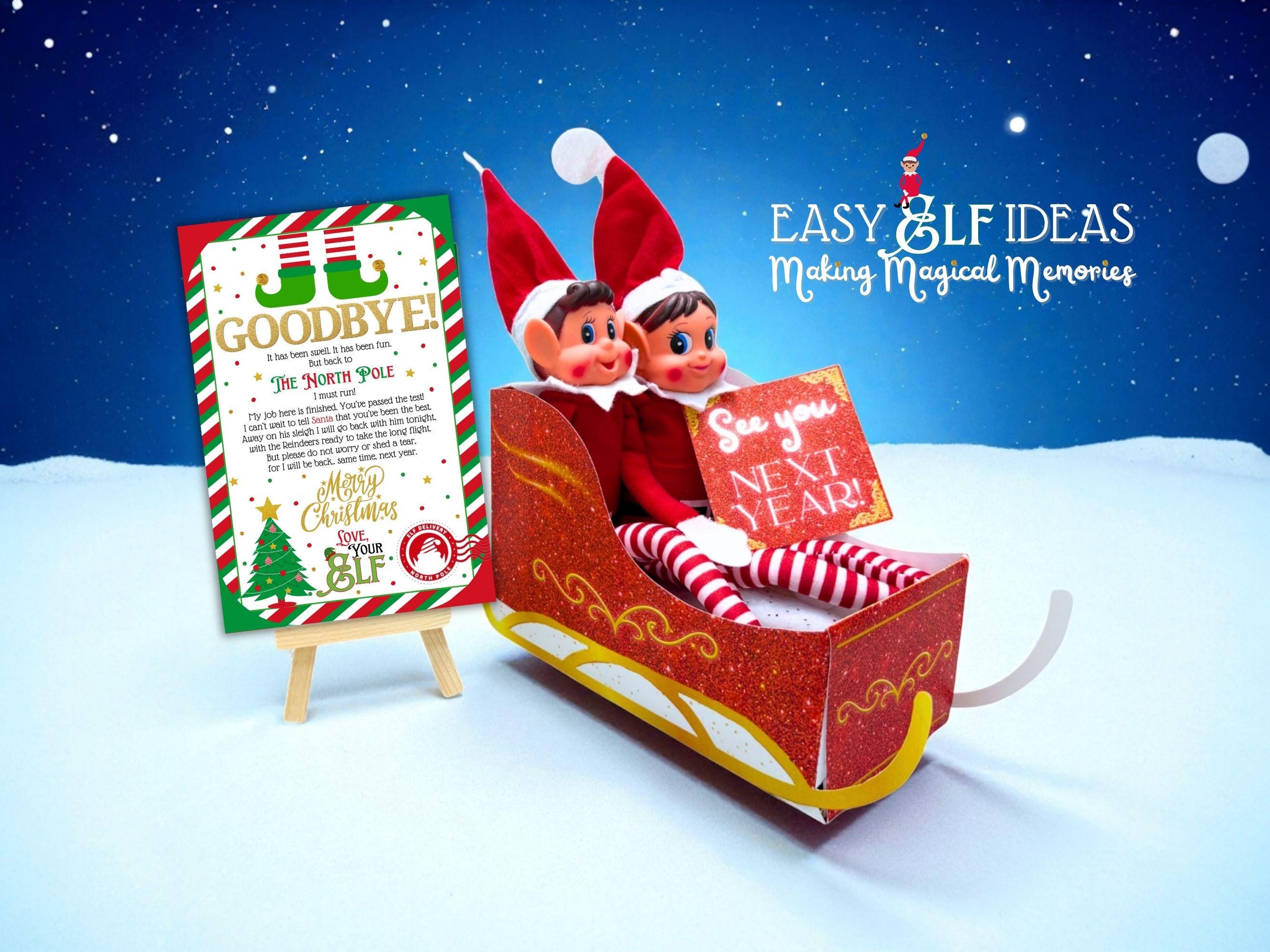 Letter R Sleigh Elf Sleigh DIY Scene Kit | Elf Letters & Signs | Quick Setup Christmas ...