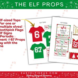 67 6 7 six seven Christmas elf props and ideas that are printable pdf