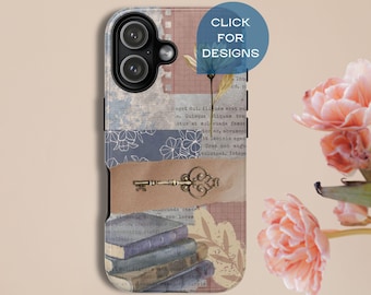 Cottagecore Bookshelf Floral Design for Book Lovers Phone Case Cover for iPhone 17 Pro Max