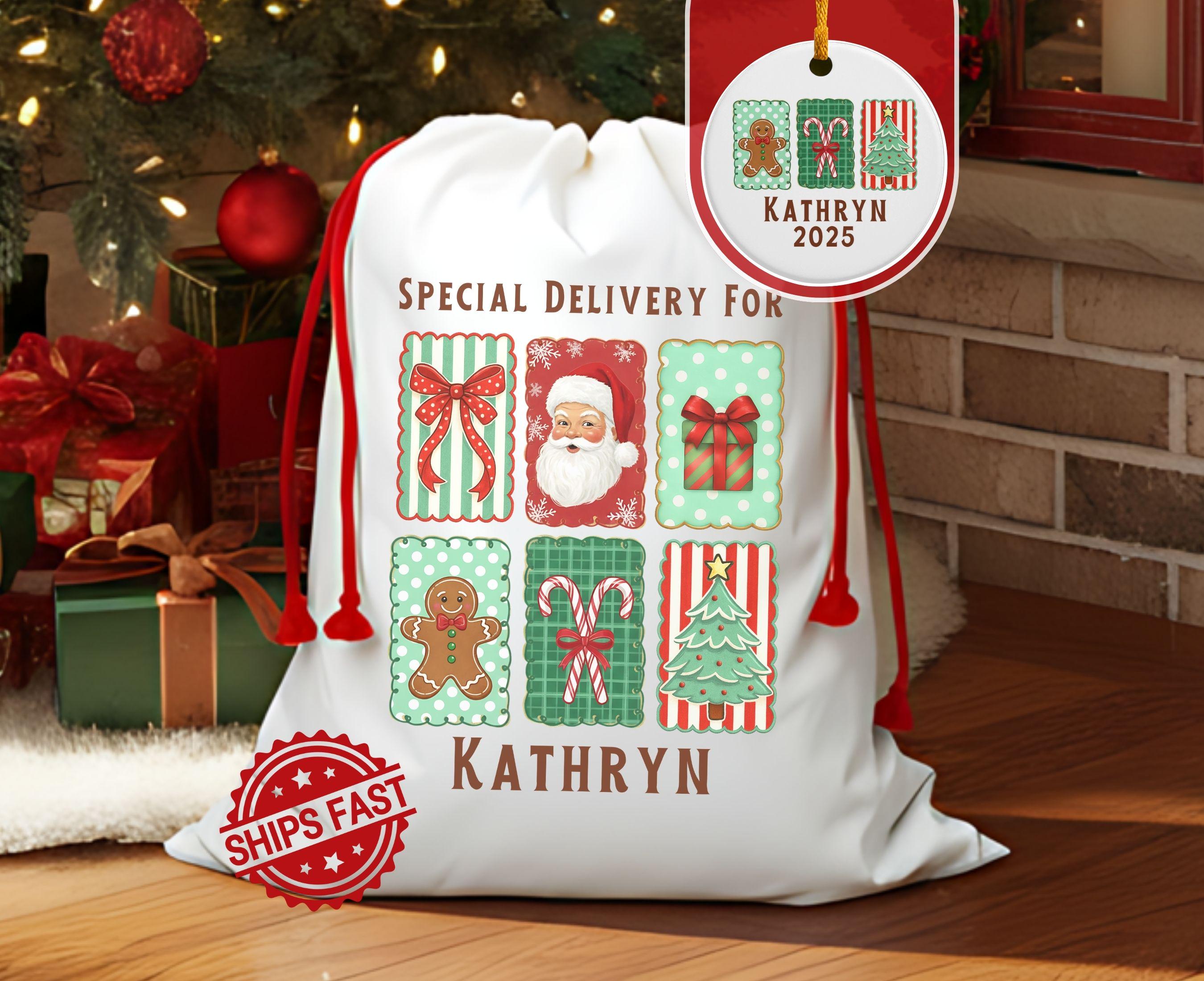 Ceramic Santa With Sack for Candy - Etsy