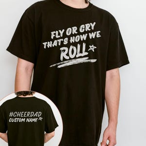 Customizable Cheer Dad Comfort Colors T-Shirt – Bold Cheerleading Dad Era Style | Game Day Dad Shirt & Gift for Cheer Parent Pride