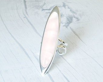 Rosenquarz Ring, Rosenquarz Ring, verstellbar, Geschenk für sie, Valentinstag, Geburtstagsgeschenk, Freundschaftsgeschenk, Liebe Edelstein