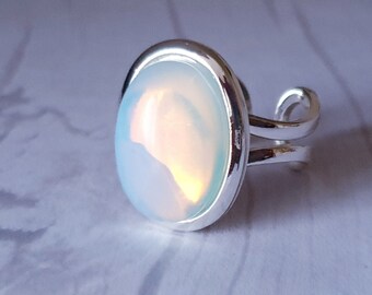 Opalit Ring, verstellbar, Geschenk für sie, Valentinstag Geschenk, Freundschaftsgeschenk, Geschenk für Mama, Geschenk Freundin, Geburtstagsgeschenk