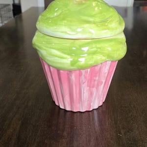 Large Ceramic Cupcake Cookie Jar - Etsy