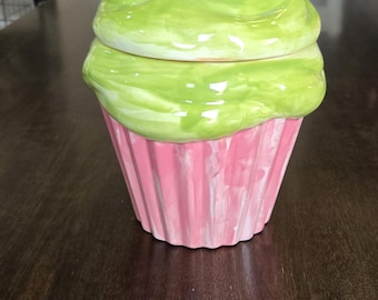 Strawberry Cupcake Cookie Jar - Etsy