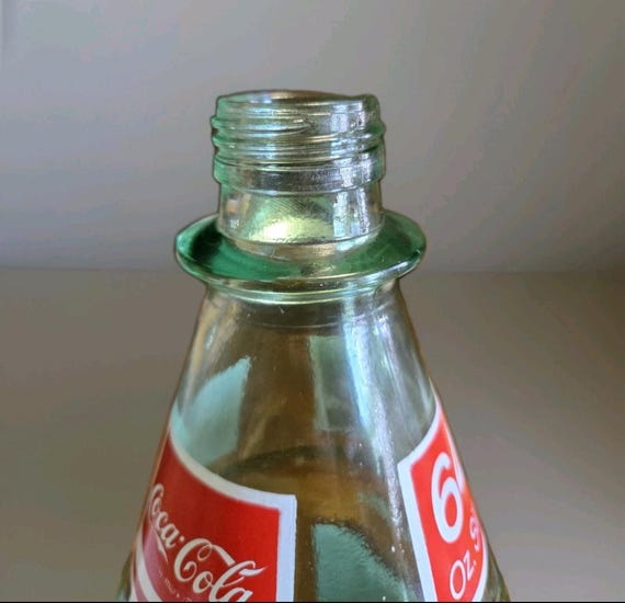 Vintage GLASS 64 Oz. Coke Coca Cola Bottle With Lid -green Tint