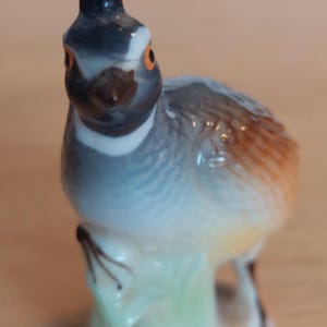 Vintage Ceramic Porcelain Hand Painted Quail Figurine