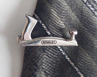 NOW 20% off, 29.99 down to 23.99  1950s Stanley Planer Tie Clip by Anson. Made in USA.