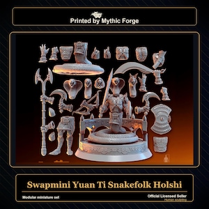 Swapmini 38 Yuan Ti Schlangenvolk - Holshi - Modulares Miniatur-Set - Anpassbare Miniatur