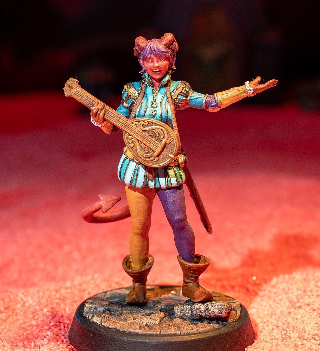 Miniatura de Bardo Tiefling – Figura de RPG em Resina, Dungeons and ...